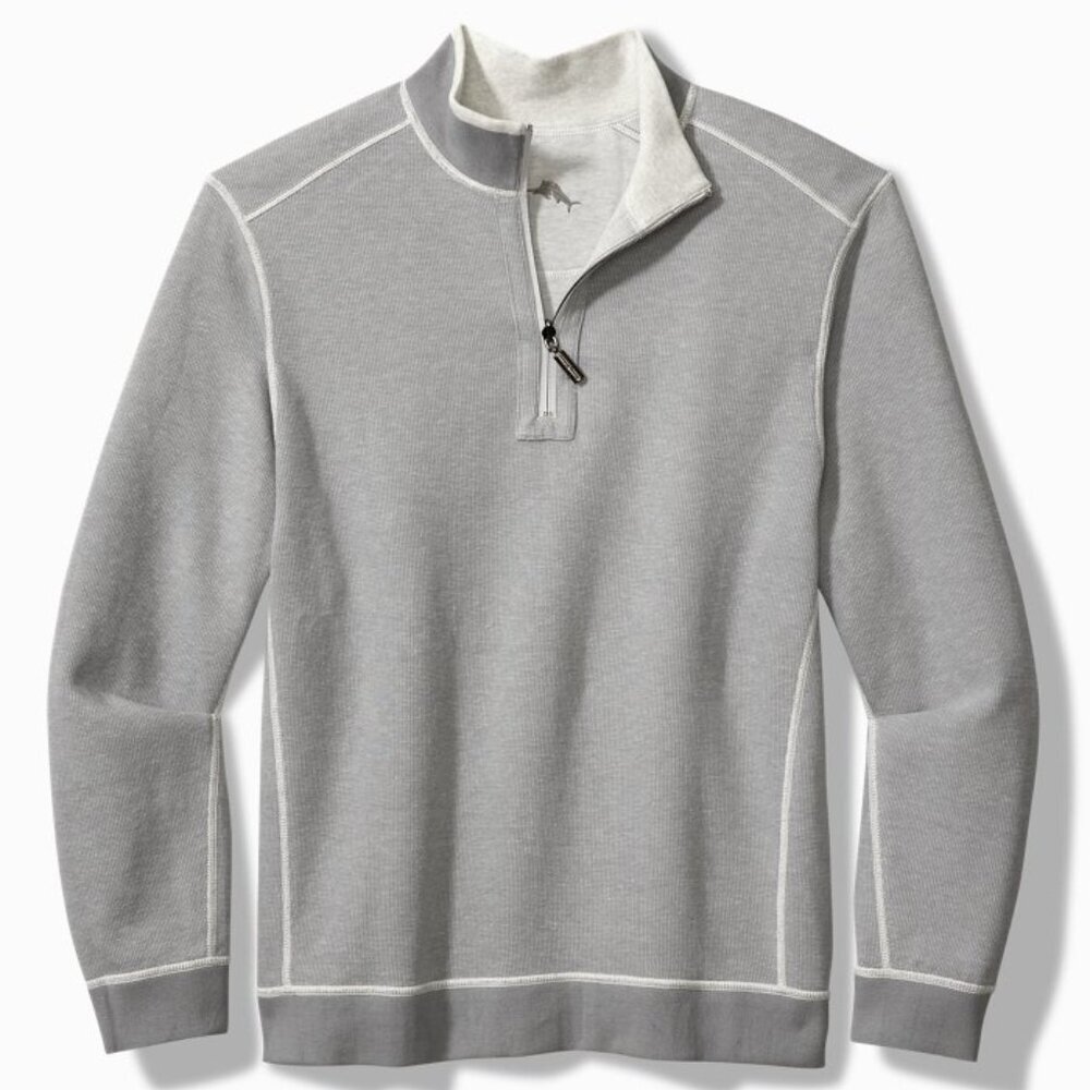 NWT Tommy Bahama Men's Flip Coast Half-Zip Reversible Sweatshirt S Small